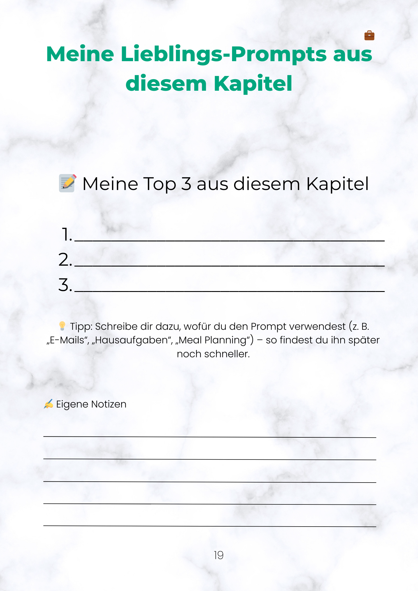 💡 100+ Prompts, die dir jeden Tag Zeit sparen